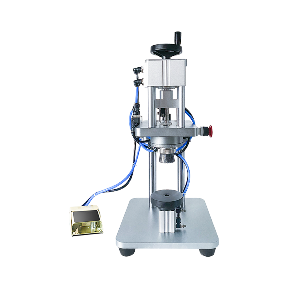 Пневматический обжимной станок для духов TNDE, щипцы для серебряного насоса, ножной выключатель, способ работы