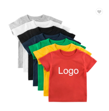 Высококачественные детские простые футболки с принтом логотипа на заказ, одежда с коротким рукавом, Детская летняя одежда для детей