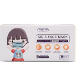 Não tecido gancho respirável crianças as crianças enfrentam máscara de proteção descartável