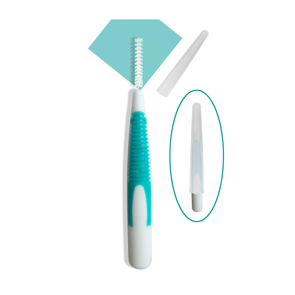 Удобные межзубные щетки с резиновой ручкой