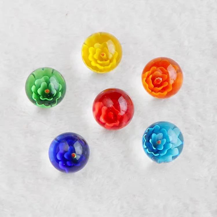 Индивидуальный креативный Рождественский стеклянный шар с цветными цветами, 25 мм