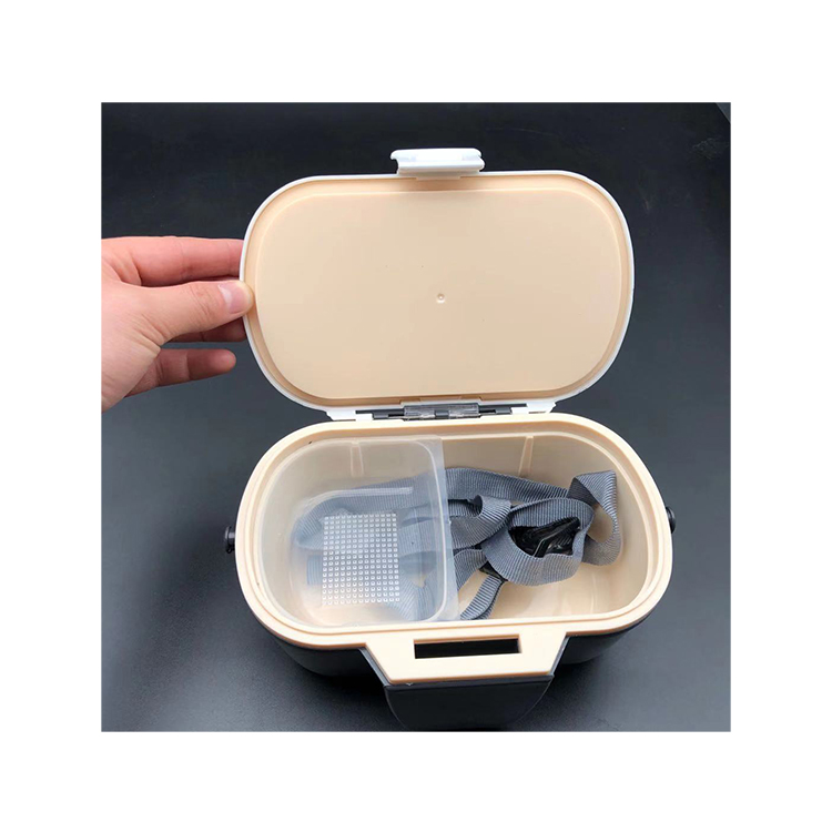 DEWIN Live Bait Box tragbarer K/öder Aufbewahrungskoffer Wurm Angelger/ät Live Bait Box mit Zwischenschicht und Pinzette