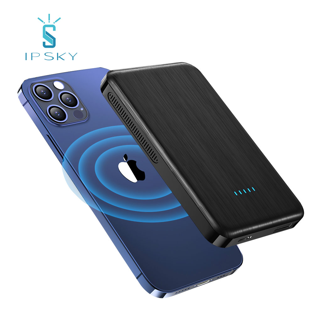 Высокое качество IPSKY 10000 мАч 20 Вт Power Bank PD 15 Вт Быстрая зарядка Беспроводной магнитный внешний аккумулятор для путешествий