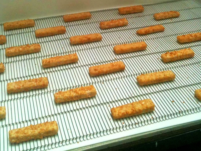 Stainless Steel Enrober Cookies Cake Conveyor Belt Wire Mesh Chain