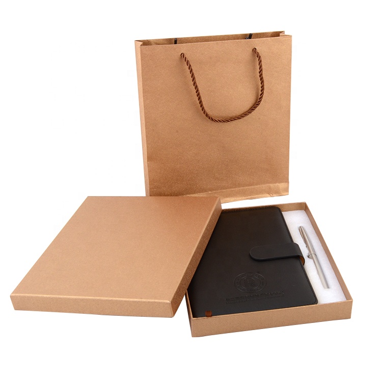 Корпоративный блокнот и ручка классический квадратный подарочный набор