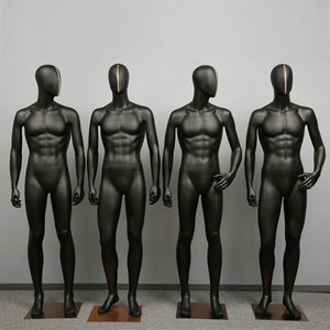 Muscular Men Suit Full Body Male Black Mannequin For Windows Display