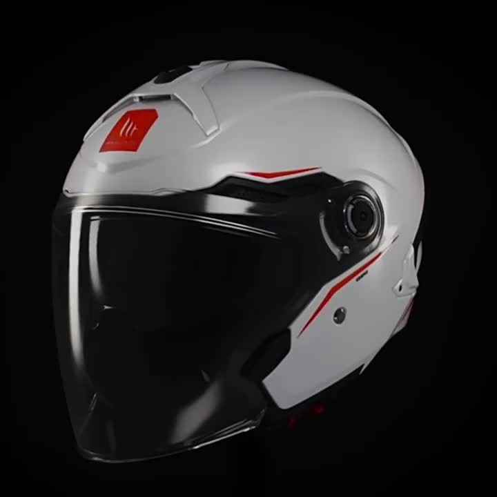 Mt Cosmo Sv Dual Visor Open Face Helmet For Scooter Motorcycle