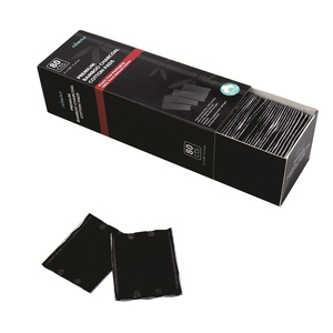Lint-free black bamboo charcoal cotton pads