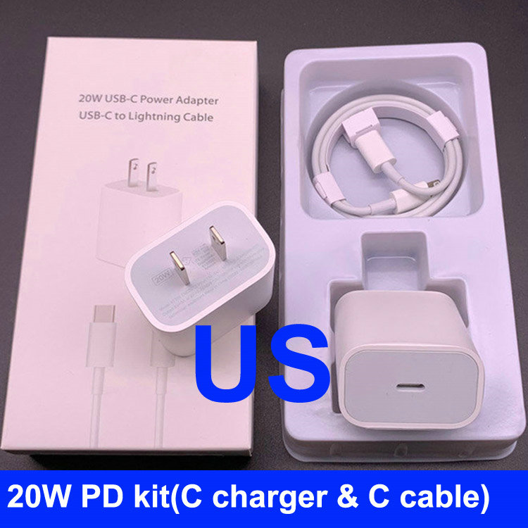 Atopart ifew 2021 New Type C PD Wall Charger PD 18W 20W Charger adapter and Cable usb c to lightning charger cable for iphone
