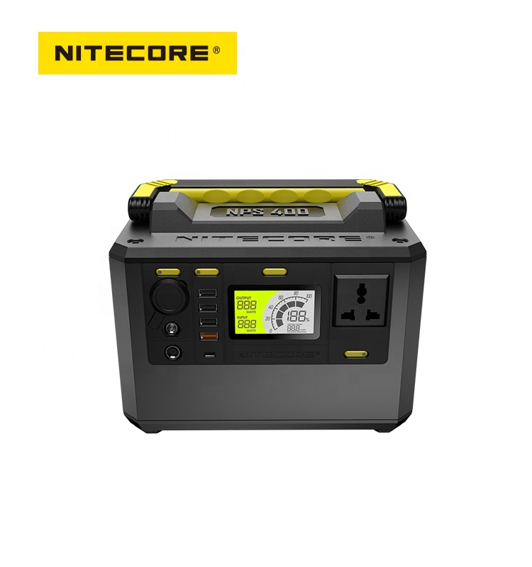 2020 NITECORE NPS400, уличный лагерь, зарядка мобильного телефона, 400 Вт, солнечная электростанция, портативный солнечный генератор для продажи
