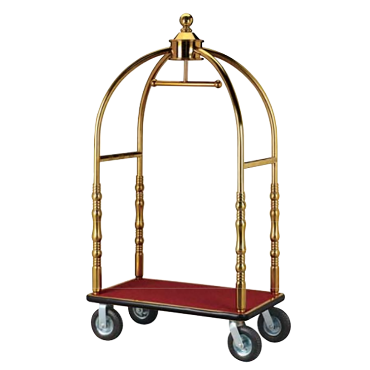 Sales Promotion Luxury 5 Star Lobby Luggage Cart Royal Polo Luggage Trolley/ Hotel Luggage Trolley Cart