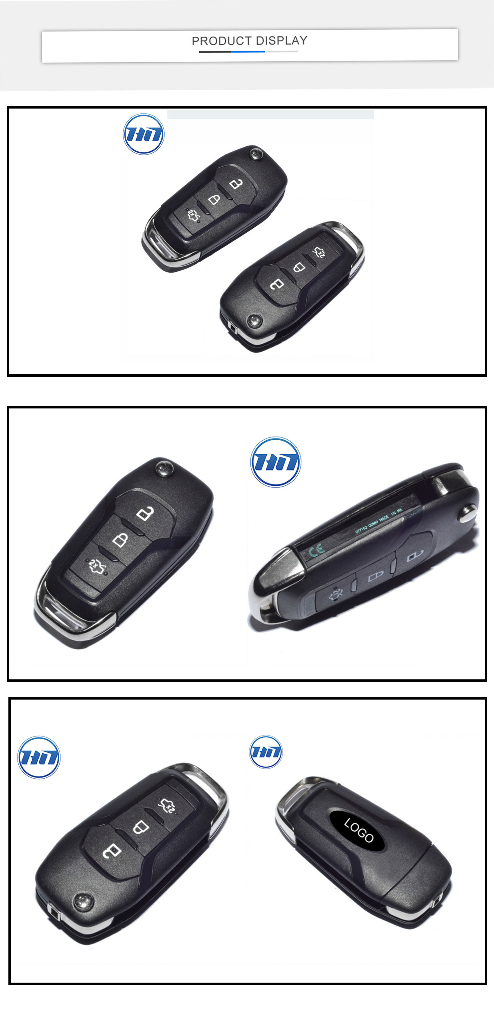 Original Remote Car key with 3 Buttons 433MHZ ID 49 Flip Remote Key For Mondeo  DS7T-15K601-BE