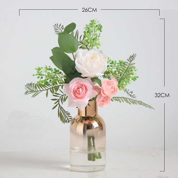 Wholesale western style glass vase bulk For Bedroom Office Balcony Flower Stand For Home Decor