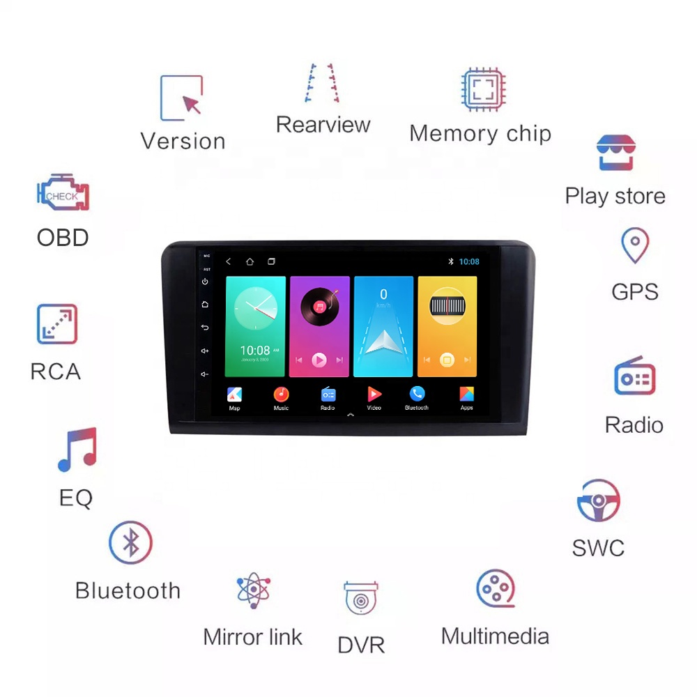 Car console Car Stereo Navigation Digital Slide Touchscreen Car DVD Radio Receiver 9 inch For BENZ ML 2006-2010