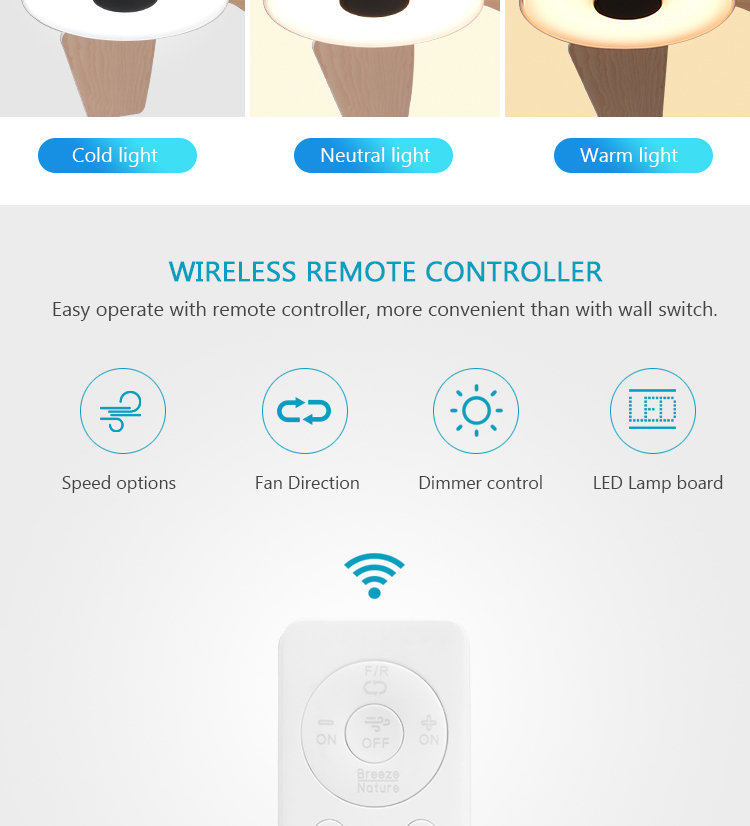 56 inch smart ceiling fan with light brushless DC motor electric fan lights