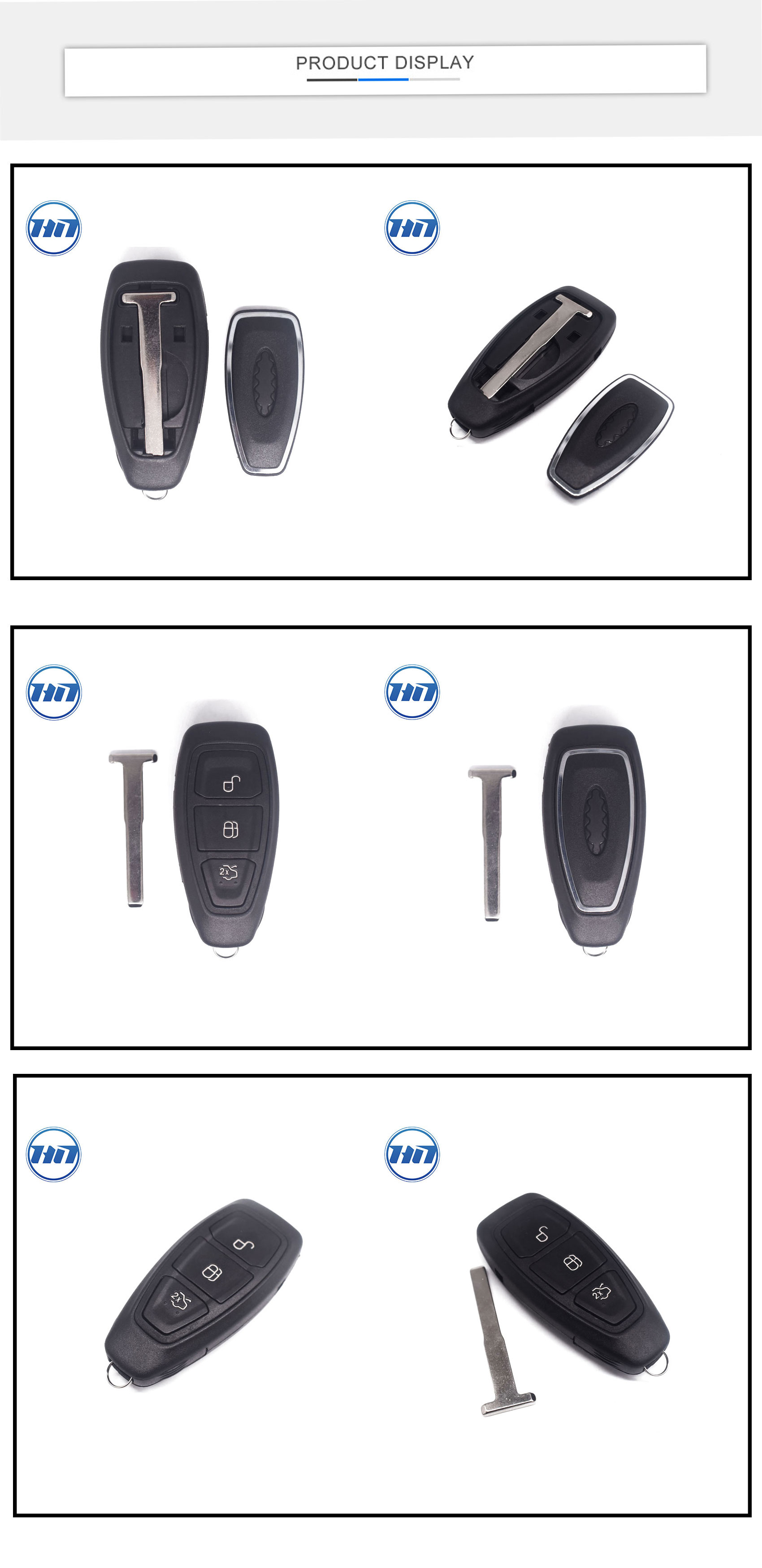 High quality  with 3 buttons 433MHz 49chip Keyless Smart Controlled  Remote Car Key  Fob fit fox wing tiger