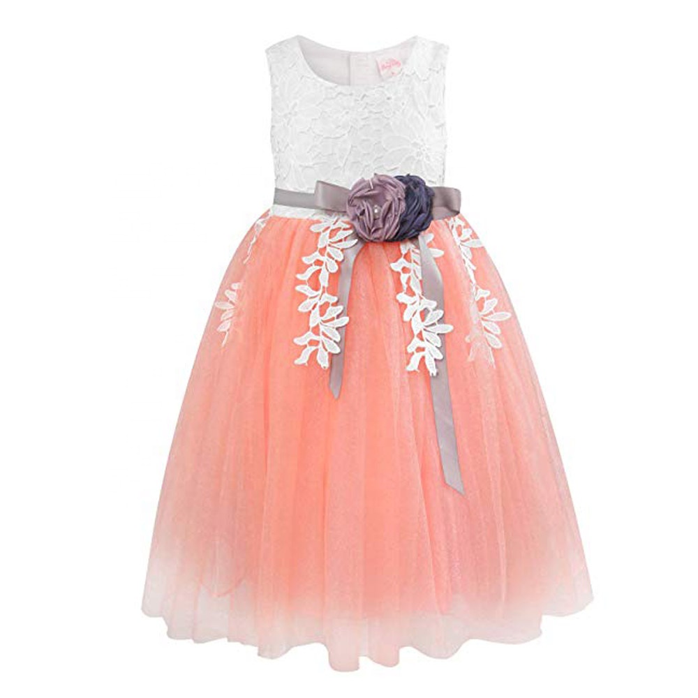 BONNY BILLY Robe B/éb/é Fille /Ét/é Boh/ême Mousseline /à Volants Imprim/é Floral Rode de Plage sans Manches