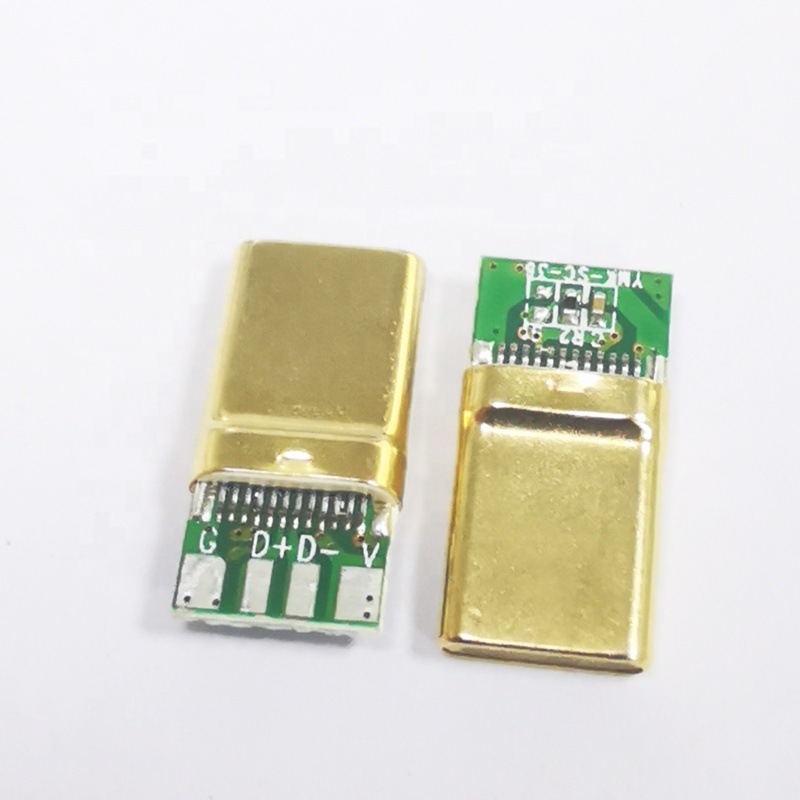 Золотистый разъем usb c для кабеля