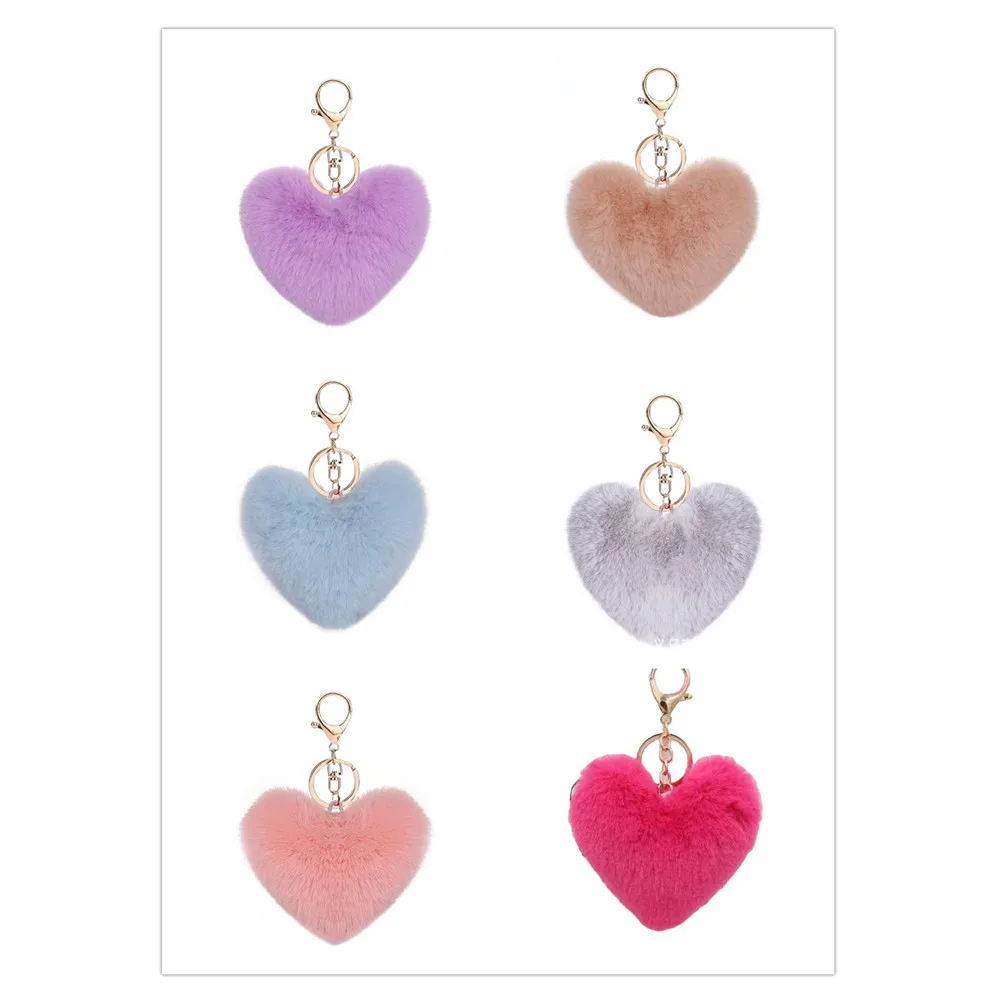 Аксессуары для ключей из искусственного меха кролика