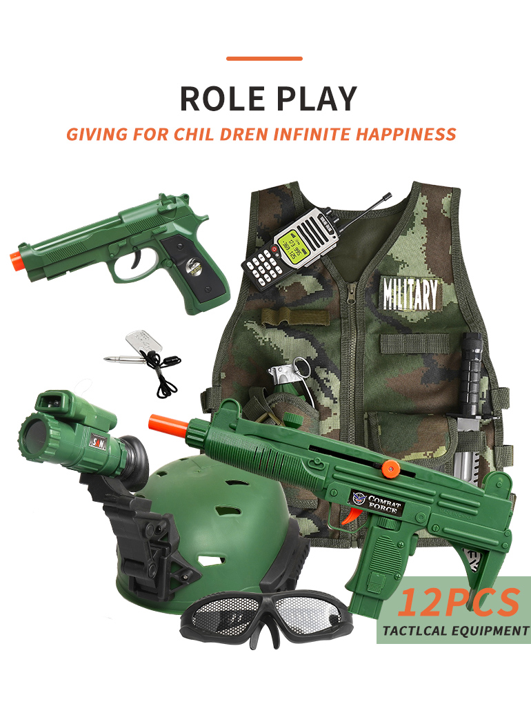 2020 best selling items military pretend play  toys set