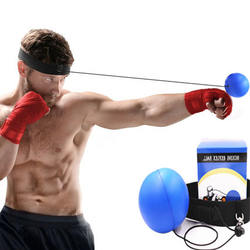 High Quality Blue Big Reflex Ball Fight Boxing Speed Ball With Adjustable Headband Boxing Training Punching Speed Ball
