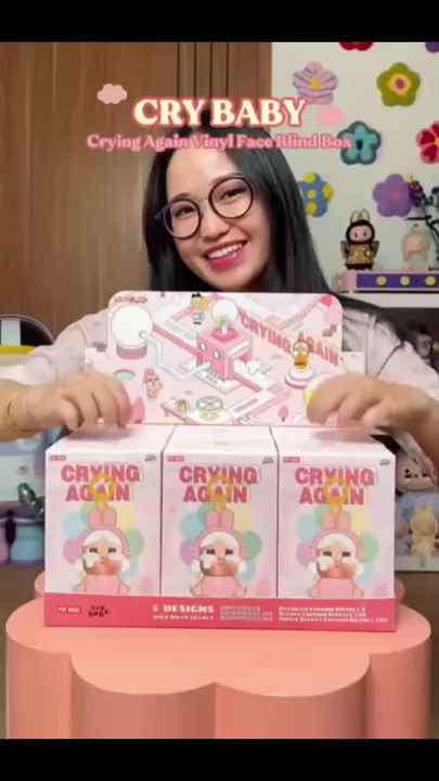 Crying Again デザインボックス POPMART CRYBABY Crying Again Series Vinyl Face Plush Pendant