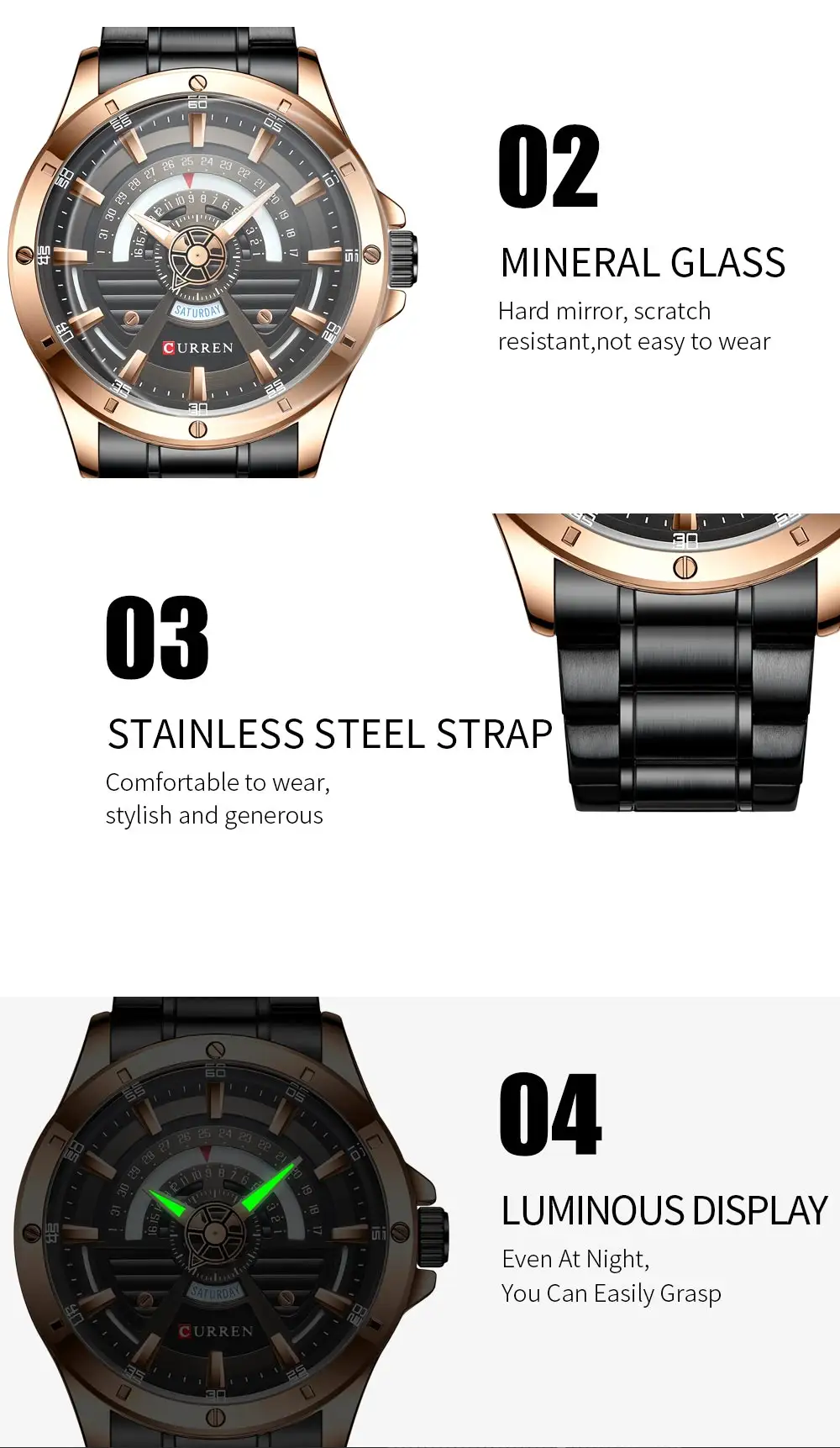 Curren 8381 Relogio Masculino Mens Quartz Watch Water Resistant Luxury Watches Stainless Steel Men Wrist China 2020 Alloy Round