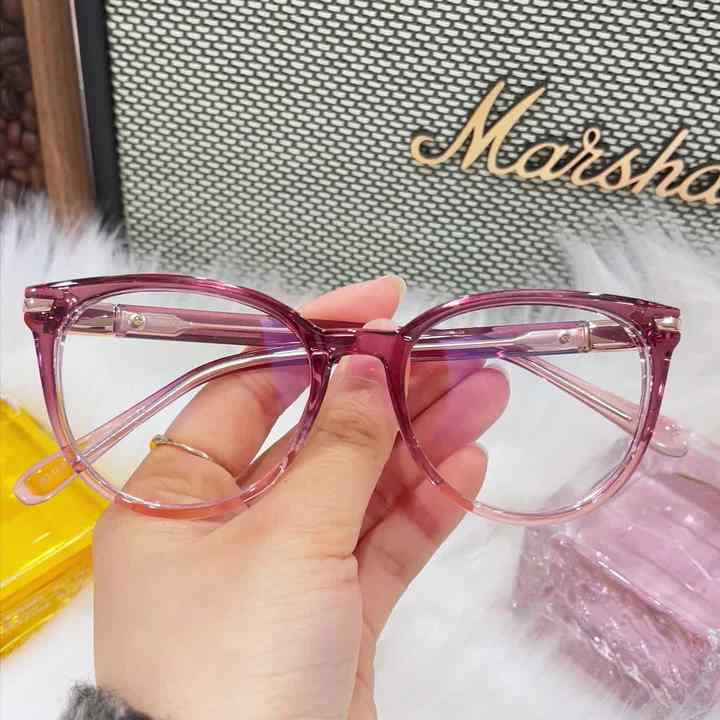 MS 82162 2024 Women's Cat Eye Tr90+metal Shiny Frame Glasses