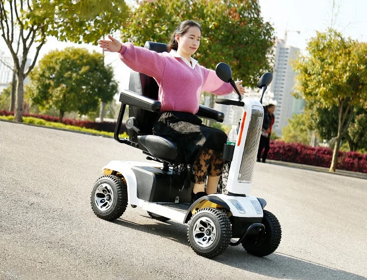 4 Wheels Elderly Adult Mobility Electric Handicapped Scooter Golf for Disabled People