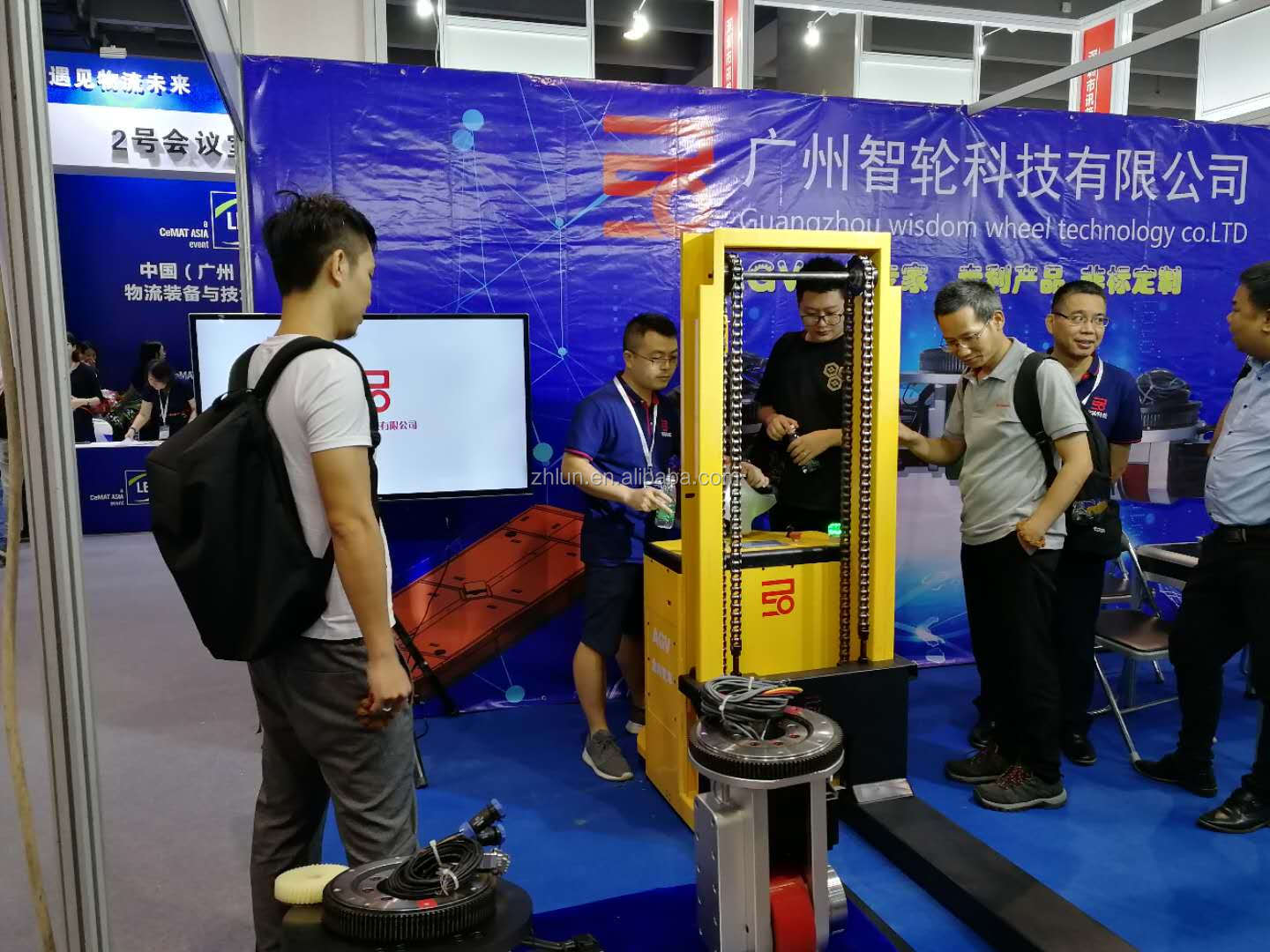 ZL-350 Vertical AGV Steering Wheel For Kinco Motor Forklifts And Logistics Car