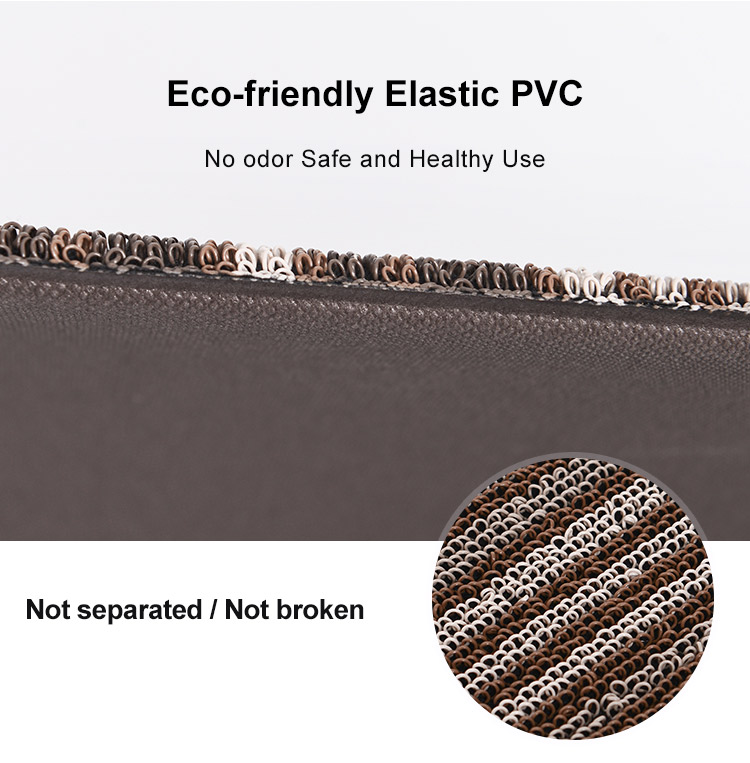 Shinnwa anti slip custom size pvc loop door mat outdoor floor mat