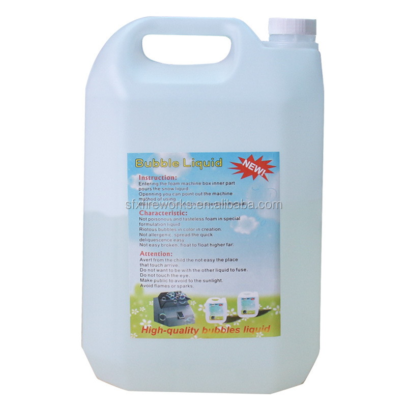 Fuel Blowing Toys Kids Stage Professional Manufacturer White Wedding Soap Bubble Liquid For Bubble Machine