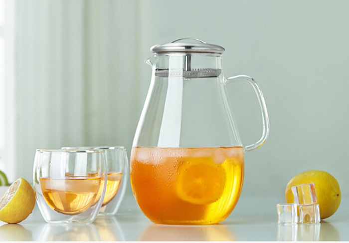 Heat-resistance Glass Tea Pot Kettle Set Clear High Quality Glass Pitcher Heat-resisting Jug