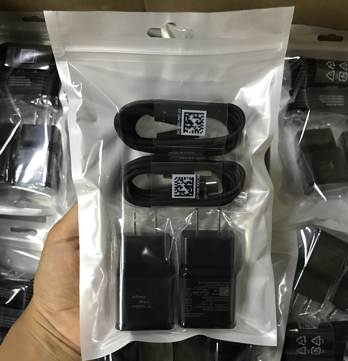 Сертифицированный штекер для быстрой зарядки для Samsung galaxy S8 edge S9 S10 edge note 7 с кабелем type c