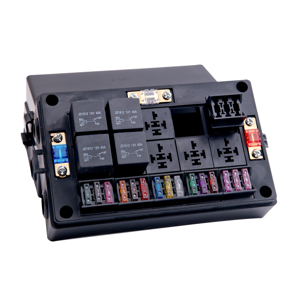 4 6 Way Circuit Mini Blade Fuse Box Holder Universal With Cover Low Profile