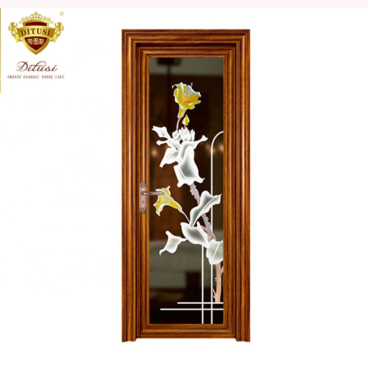 china high quality manufacturer frosted glass bathroom door interior aluminium bathroom door