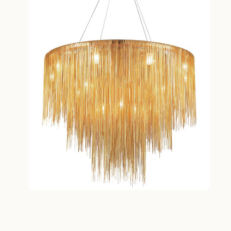 Decorative LED Pendant Lighting Modern Luxury  Aluminum Chain Chandelier lighting