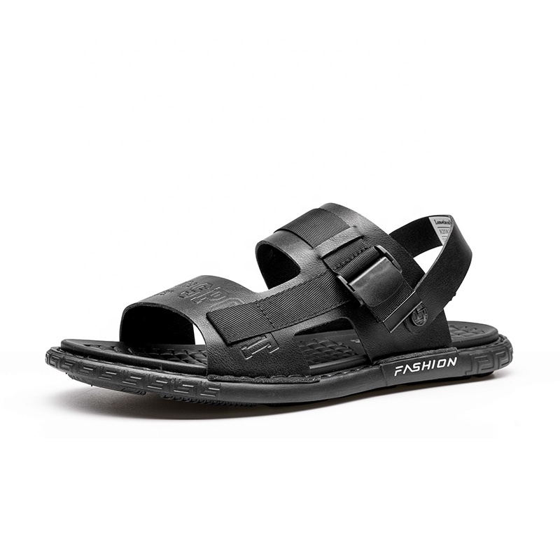 Новинка, мужская обувь, кожаные шлепанцы, мужские повседневные домашние сандалии, повседневные дышащие кожаные сандалии и шлепанцы для Summe