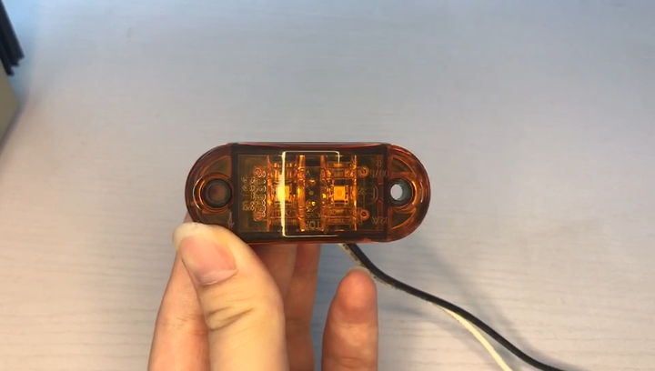 2 Inch Round 6 Diode Red LED Clearance & Marker Light Clear Lens - Elite Truck Accessories