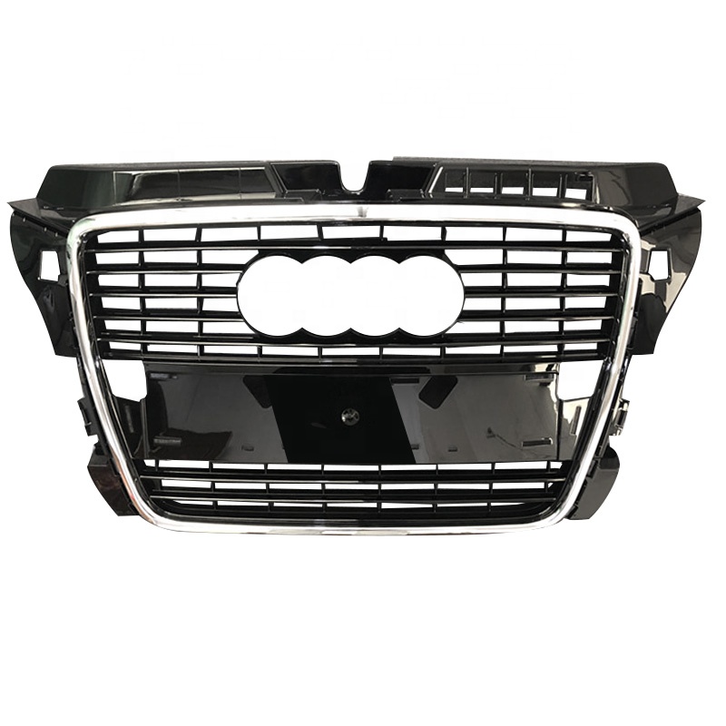 Audi A4 05-08 Front Grille Car Silver//Gray W//Chrome Frame