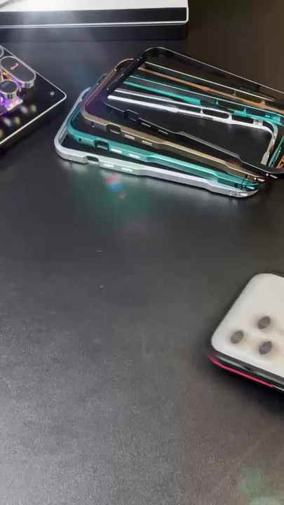 ELEHOLD For IPhone 13 Mini Metal Bumper Case, Frosting Matte Metal Frame Case Soft TPU Inner Support Wireless Charging Non-Slip Slim Case For IPhone 13 Mini, Gold