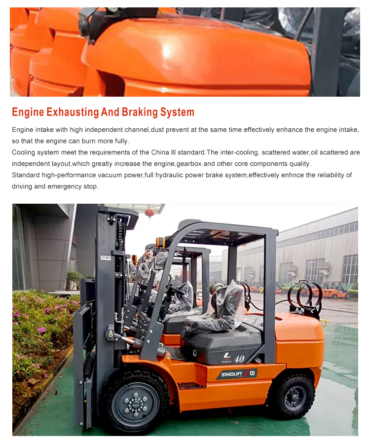 Sinolift CPYDS-GM Wide view lifting 4-5T LP Gas forklift