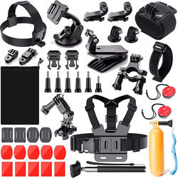 Kit de acessórios de câmera de ação para gopro hero 8 7 6 5 4 3 acessórios esportivos conjunto para akaso xiaomi yi 4 k prata preta
