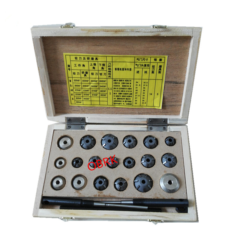 Car Repair Tool Kit (34pcs), 22-38mm Automotive Valve Seat Reamer Set, High Precision/Repair Valve Seat Wear, With Storage Box Grinding Wheel, For Most Car Of Repair,34pcs