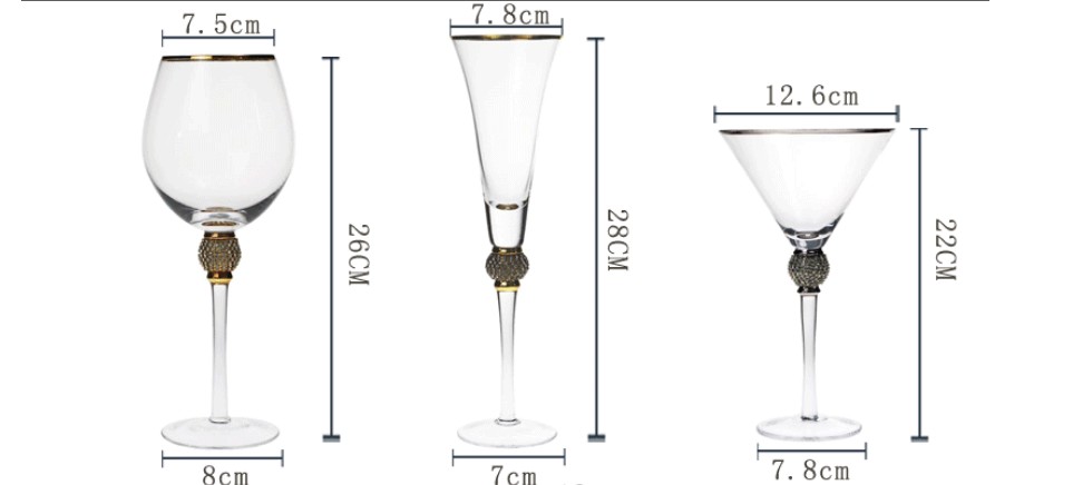 Creative models diamonds goblet wine glass custom champagne glass ice cream cup
