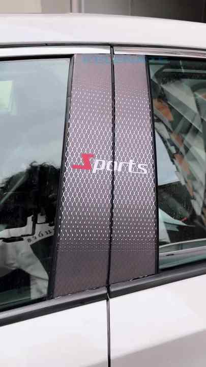 New Car Window B-Pillar Trim Stickers Door Pillars Wrap Film Styling Accessories - View #7