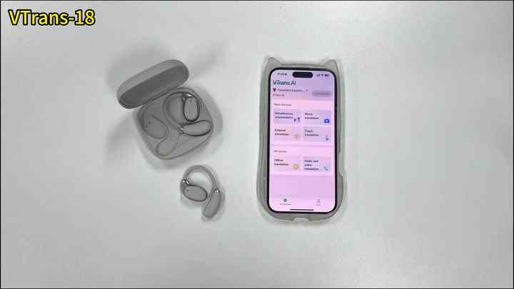 あんず VORMOR V18 VTrans 翻訳ワイヤレスイヤホン 白 グ VORMOR V18 Communications servers Language Translator Earbuds Offer Tw