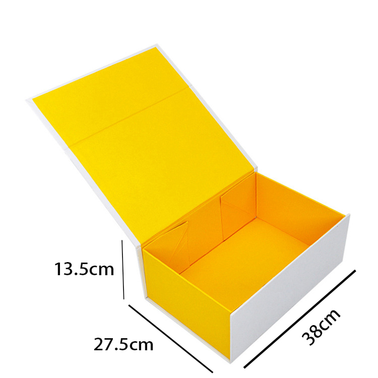 Caixa de papelão de papel magnética de boda amarelo barato para presente fábrica de caixas de madeira personalizada