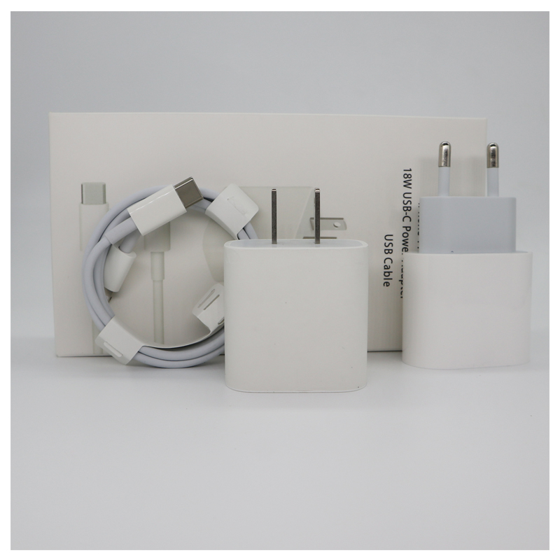 Original 18w pd fast charger with charging cable suit Power Adapter box for iphone 11 pro max