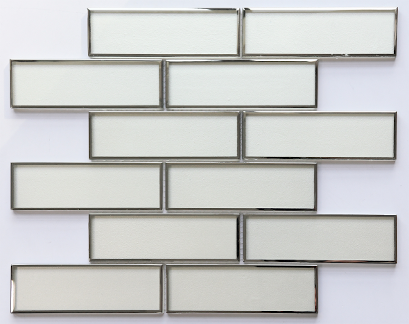 Zinc Coated Wall Mosaic Latest Design Galvanized Hexagonal Glass Mosaic 3D Decorative Tiles